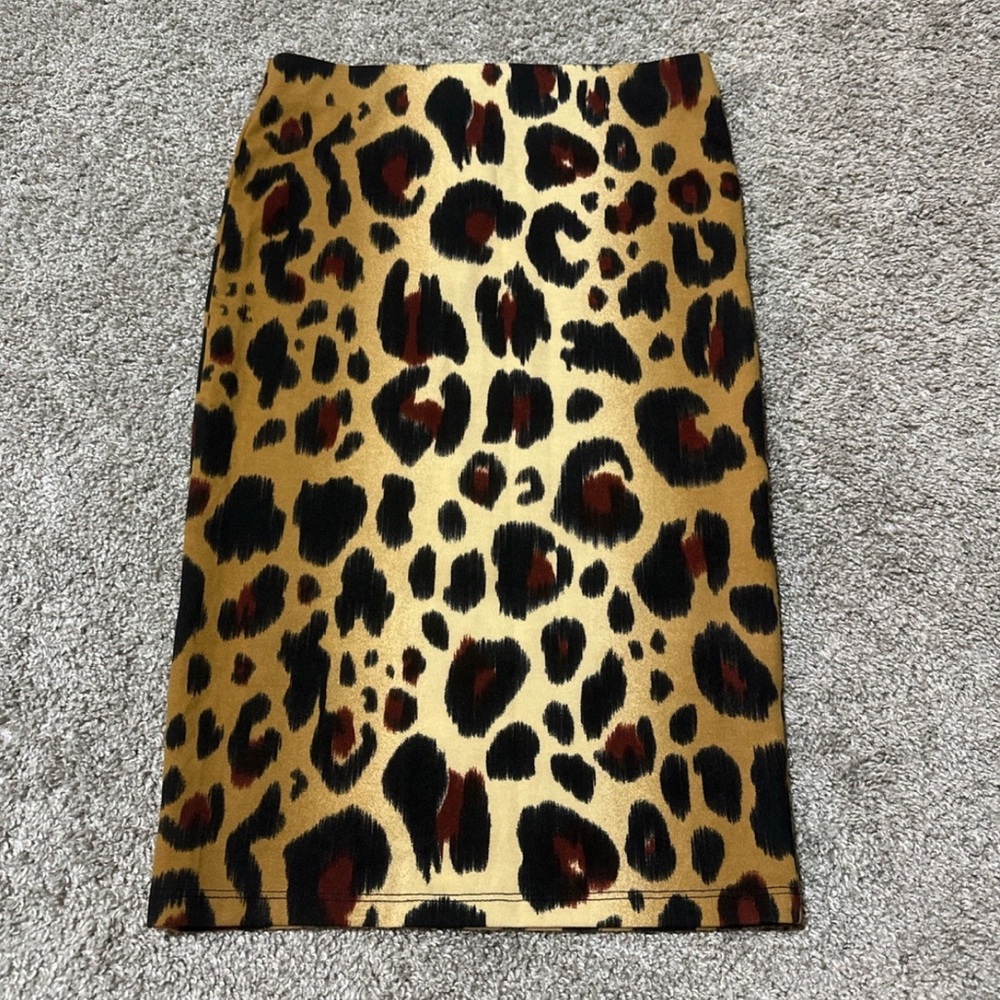 Kardashian Leopard Print Pencil Skirt